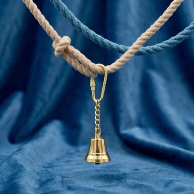 Brass bell keyring from Ross London