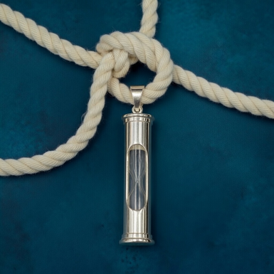 Hourglass Brass Keychain by Ross London