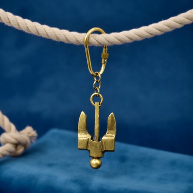 Brass Anchor Keychain by Ross London
