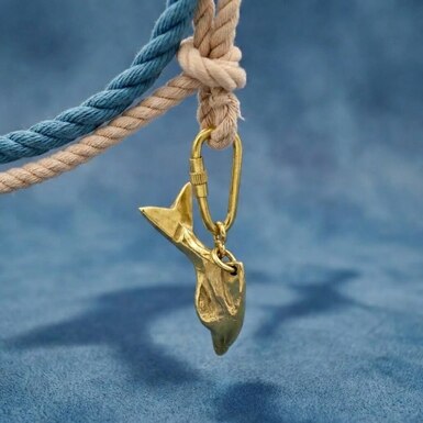 Brass Dolphin Keychain by Ross London