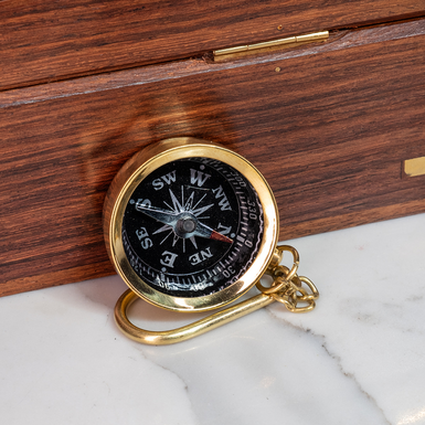 Keychain "Compass" made of brass from Ross London