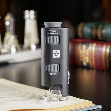 Pocket microscope "Focus" with zoom and LED illumination from Leuchtturm
