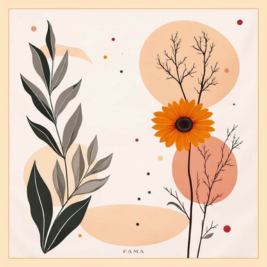 Silk scarf "Inspiration" by Fama (limited collection, 65x65 cm)