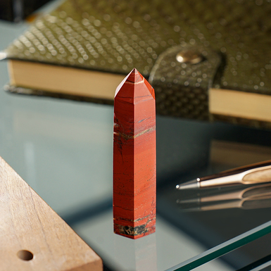 Red Jasper Pyramid "Flame" by Stone Art Designе (55 g)