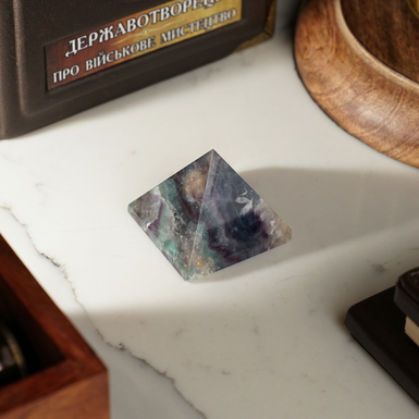 Fluorite pyramid "Cosmos" by Stone Art Designe (77 g)