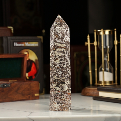 Jasper obelisk "Silence of the Earth" by Stone Art Designe (542 g)