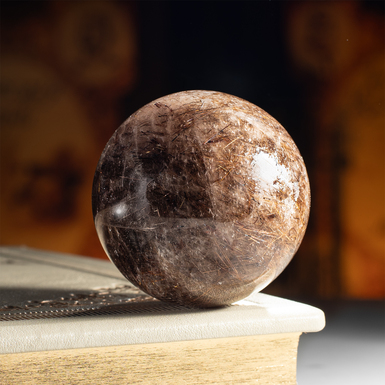 Ground Rutile Quartz Ball by Stone Art Designе (140 g)