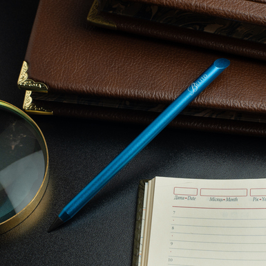 Anodized aluminum fountain pen "Blue" by Belito