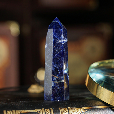 Sodelite Obelisk "Ocean" by Stone Art Designe (49 g)