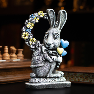 Decorative figurine rabbit "Messenger of Tenderness" by Vyacheslav Didkivsky