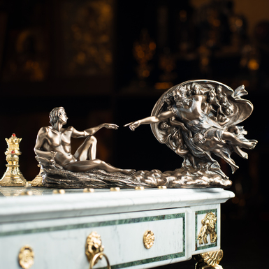 Handcrafted "The Creation of Adam" figurine by ITALFAMA