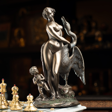 Handcrafted "Leda and the Swan" figurine by ITALFAMA