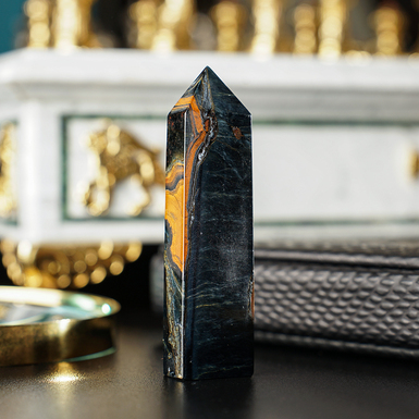 Agate Hawk Eye Obelisk by Stone Art Designe (60 g)