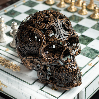 Decorative clay skull "Dust of Ages"