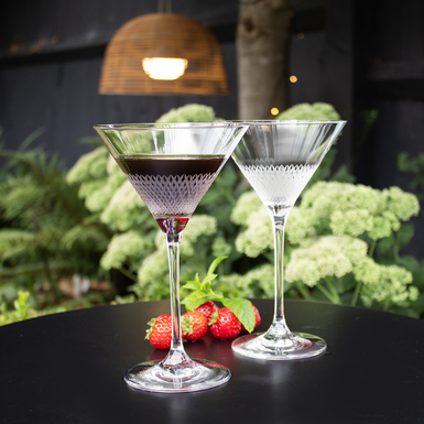 Pair of "Allure" cocktail glasses from Royal Buckingham, Great Britain