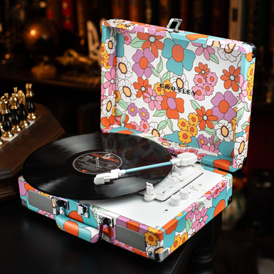 Cruiser Plus Portable Turntable with Bluetooth In/Out - Groovy Floral by Crosley
