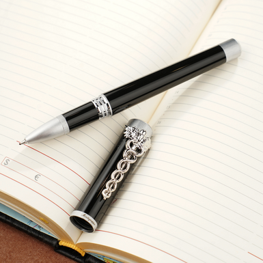 Montegrappa Zero Caduceus Medicine Resin and Stainless Steel Rollerball Pen
