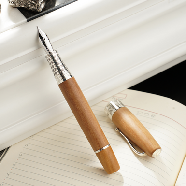 Silver and gold fountain pen "Rondine" by Montegrappa (collection "The Desire for Peace")
