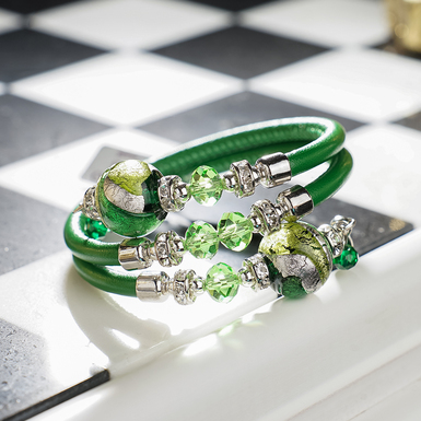 Murano glass bracelet "Jade"