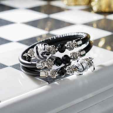 Murano glass bracelet "Noir"