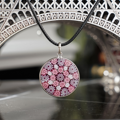 Wisiorek ze szkła Murano "Charlotte" (Ø 25 mm.)