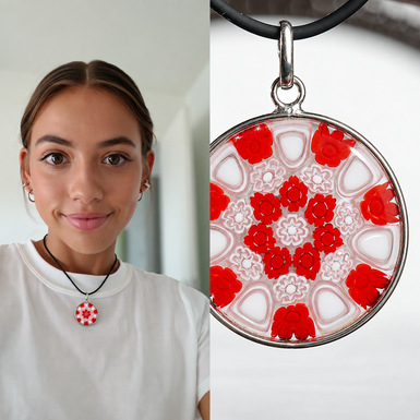 "Lillian" Murano glass pendant (Ø 25 mm.)