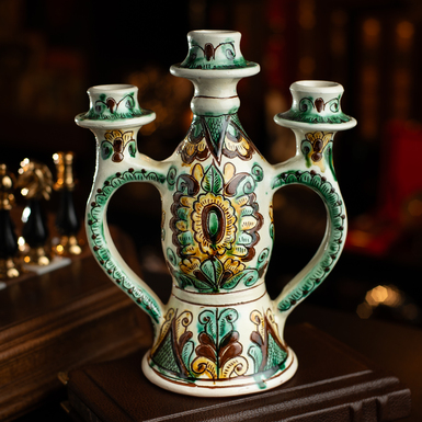 Candlestick "Trinity" handmade (Kosovo painting)