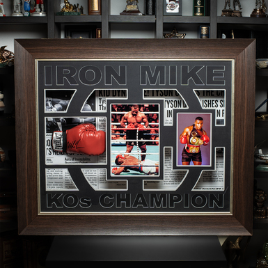 Boxer Mike Tyson Autograph "Iron Mike KOs Champion"