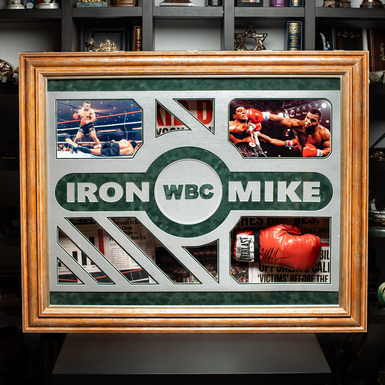 Autograph of boxer Mike Tyson "Iron WBC Mike" with boxing glove