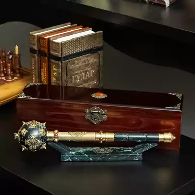 Marble mace in a case
