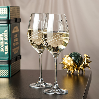 Crystal Mirach white wine glasses (2 pcs) from Royal Buckingham, Great Britain
