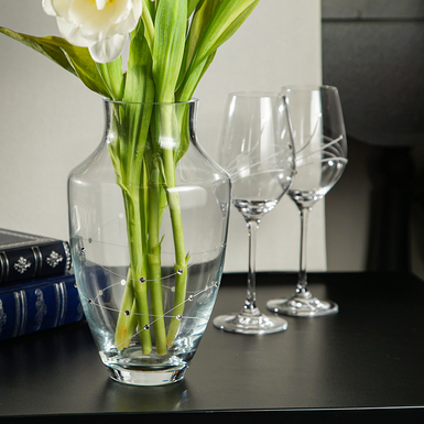 Crystal vase «Nembus» from Royal Buckingham, Great Britain