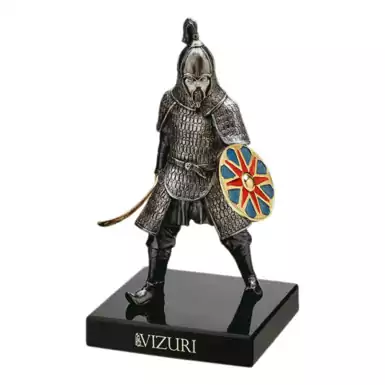 Sculpture «Warrior of the Golden Horde with a Shield» by Vizuri